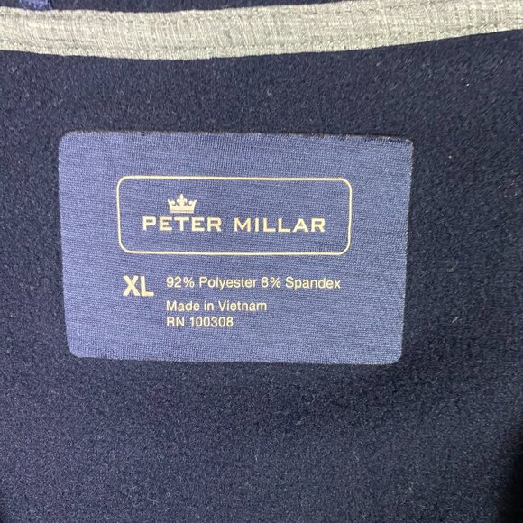 Peter Millar Crown Sport Placid Performance Hoodie Men's XL Blue Full Zip EK75 - Picture 7 of 12